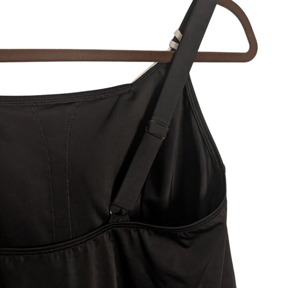 Womens Ravello Black Tankini Swim Top S Adjustable Straps Contrast Piping NWT - Picture 14 of 16